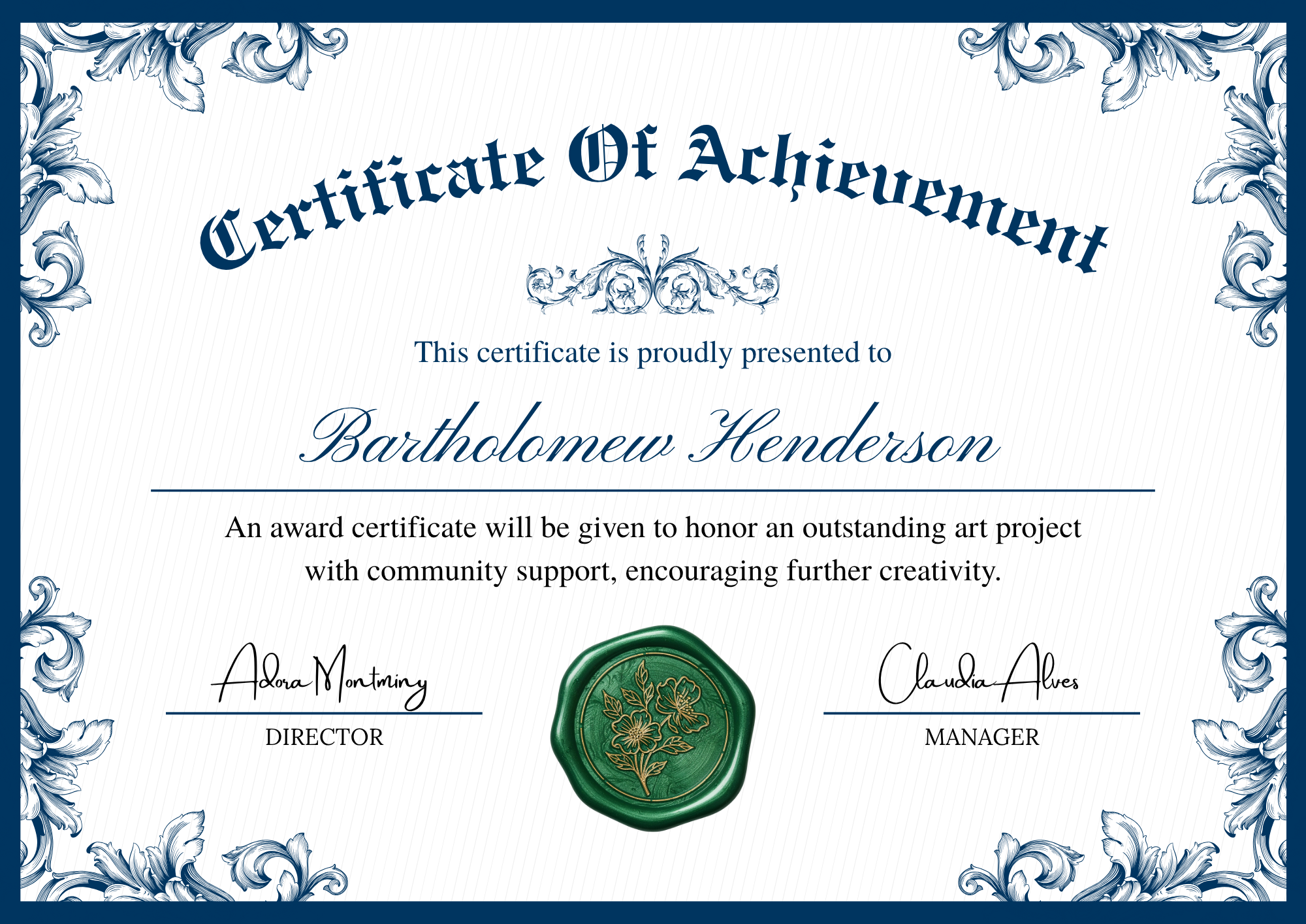 Vintage Wax Seal Certificate