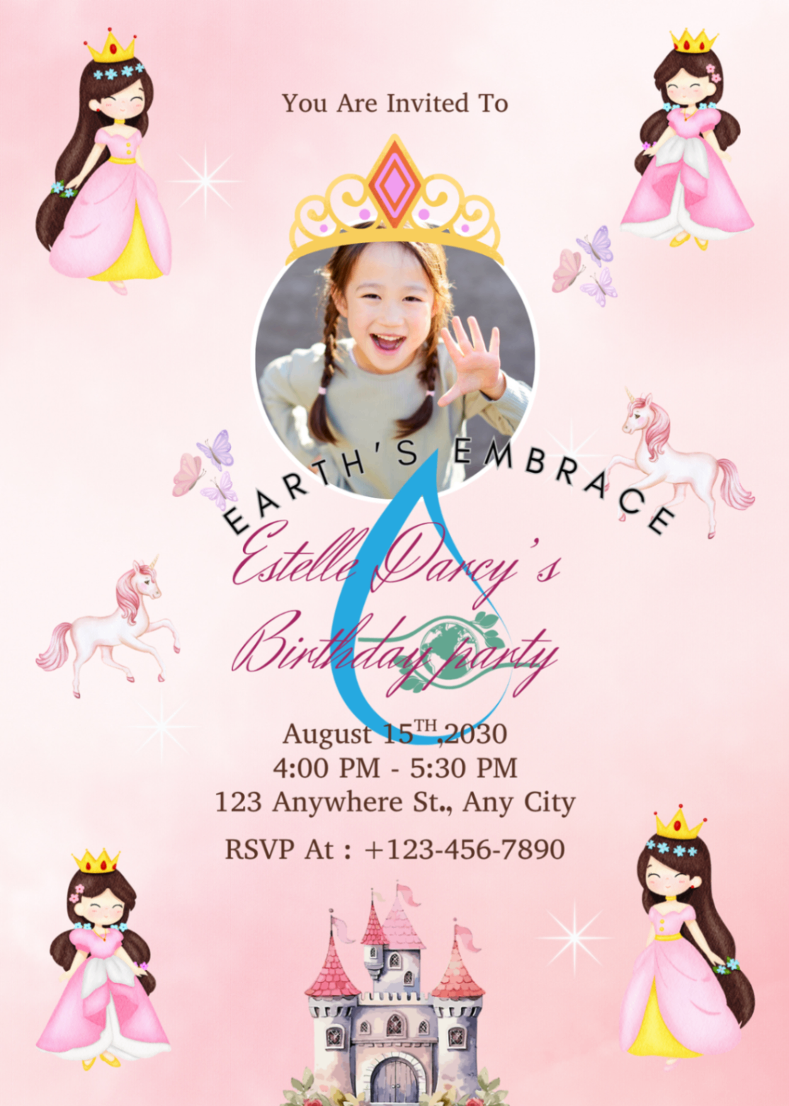 Princess Castle Photo Invite