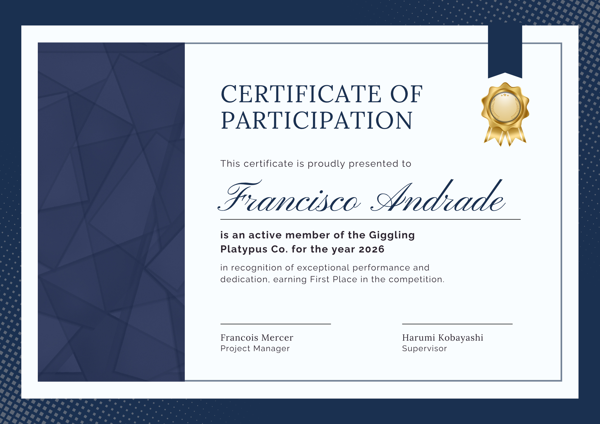 Navy Participation Certificate