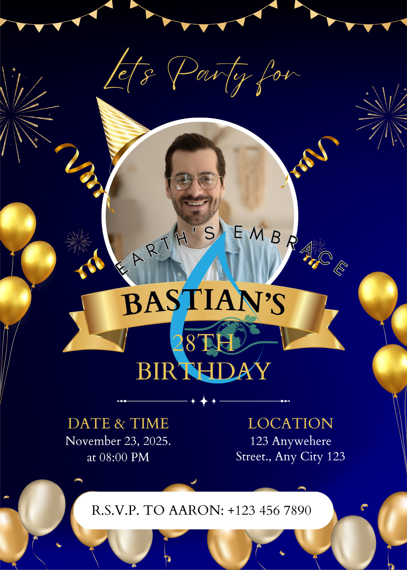 Gilded Anniversary Invitation