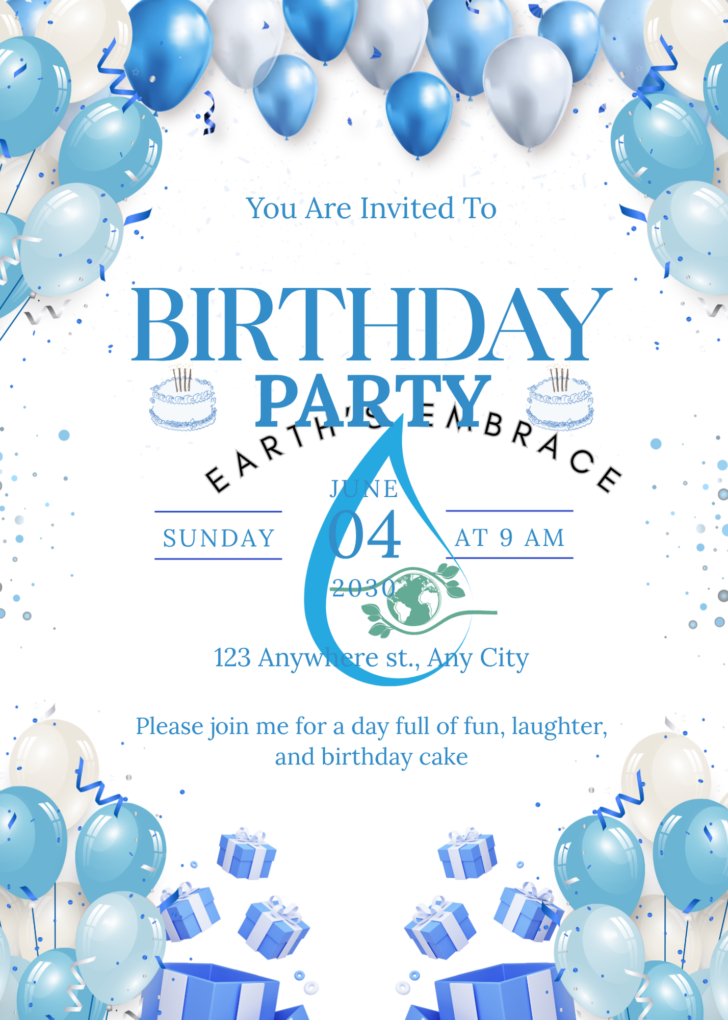 Blue Balloon Birthday Party