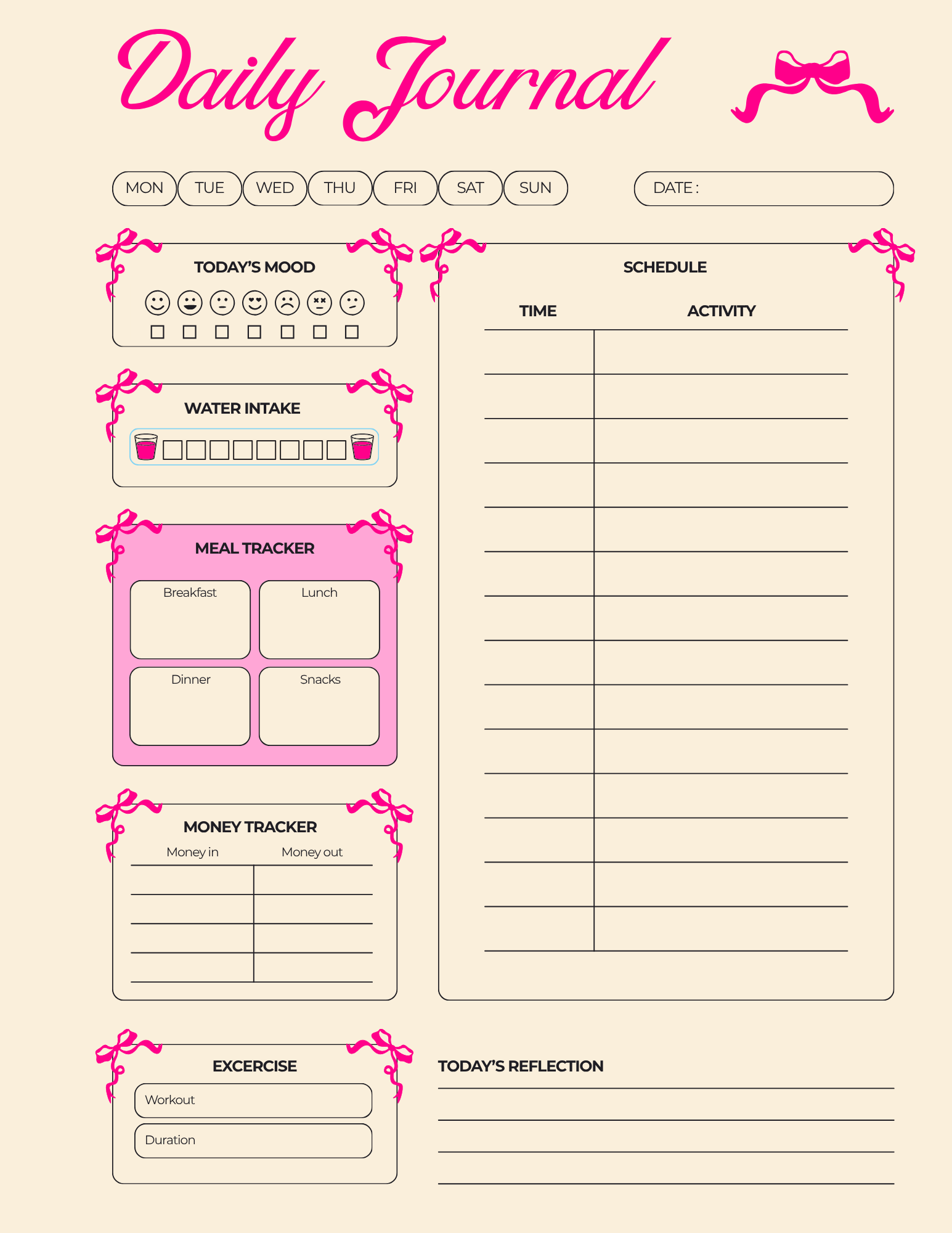 Ribbon Routine Journal