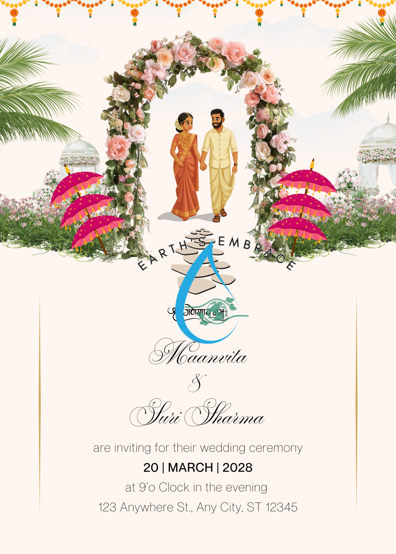 Floral Walkway Invitation