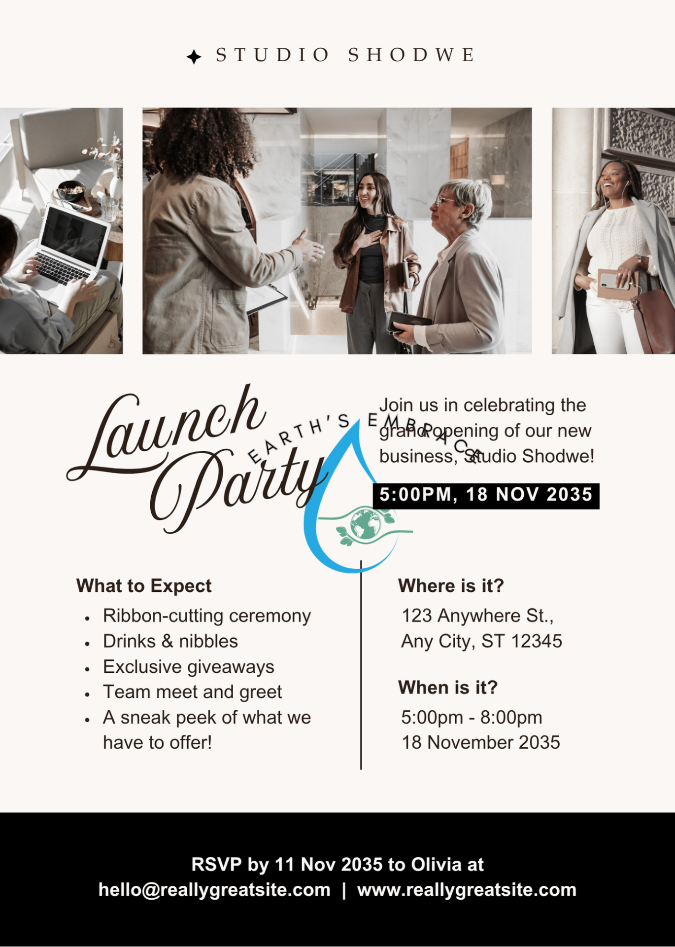 Studio Launch Party Invitation
