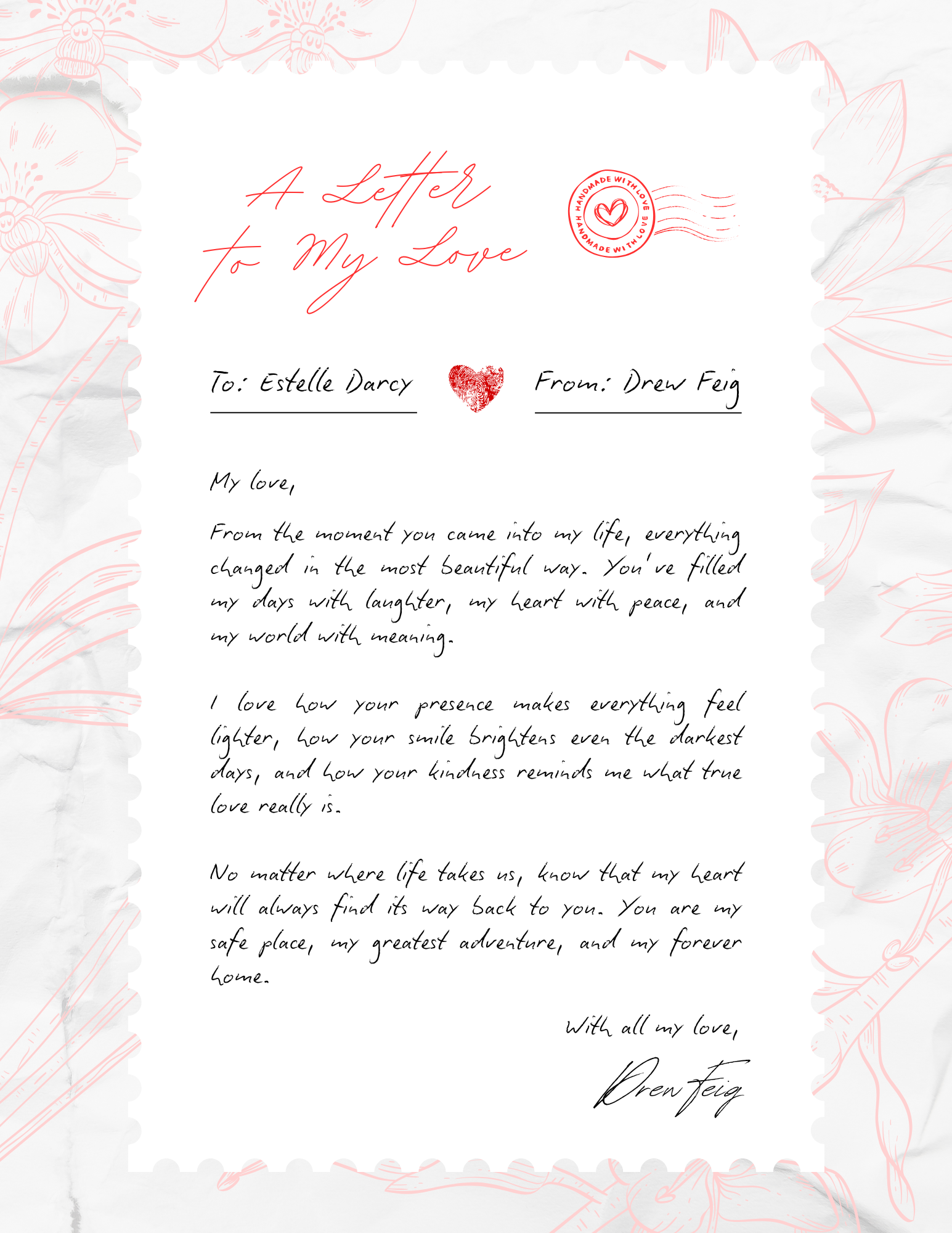 Handmade With Love Note
