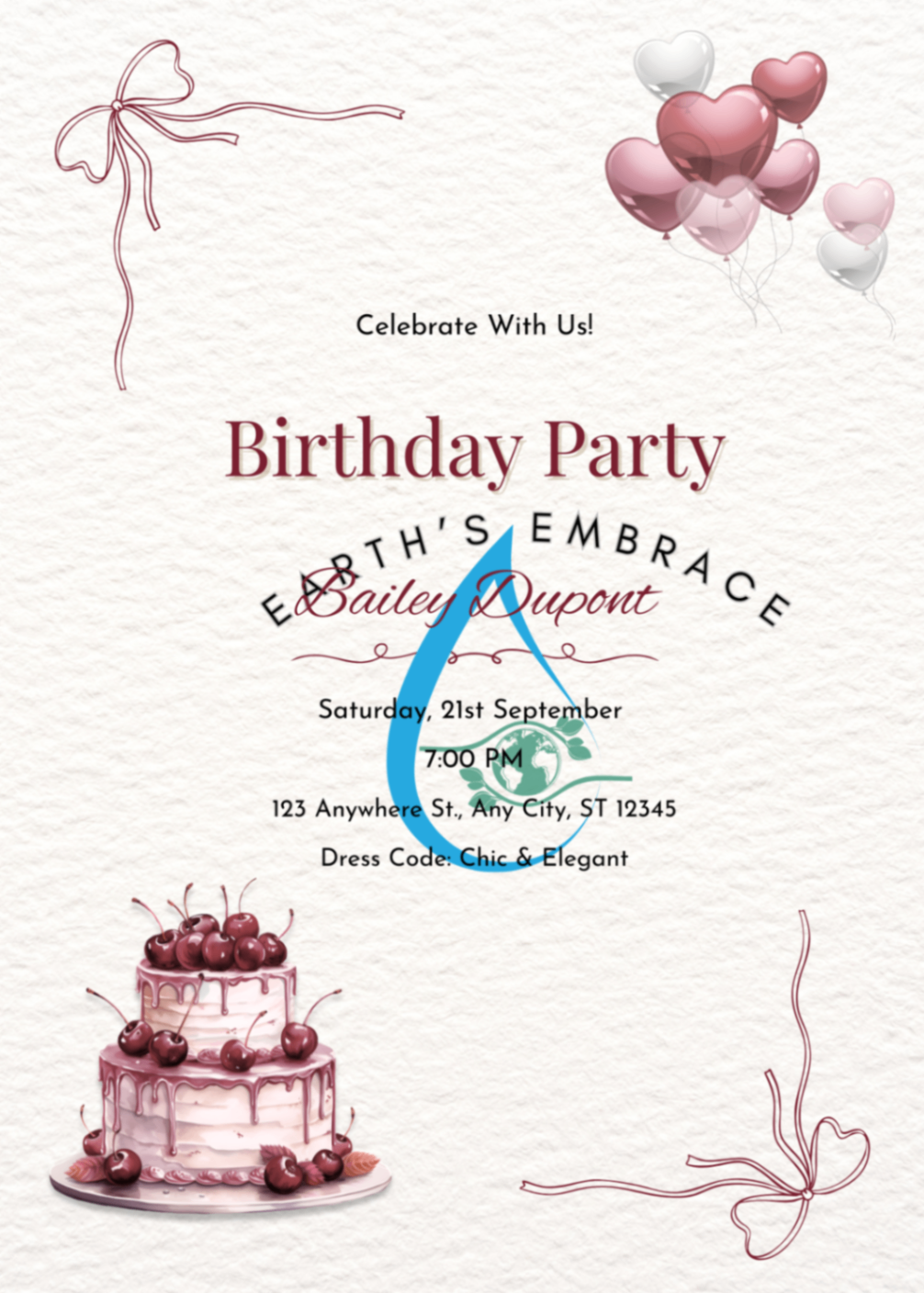 Cherry Cake Birthday