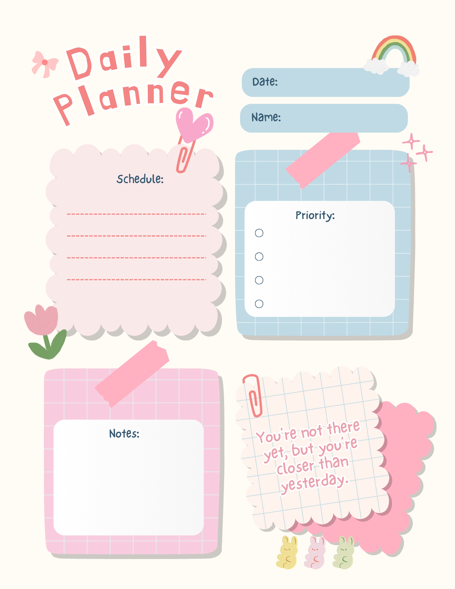 Pastel Notes Planner
