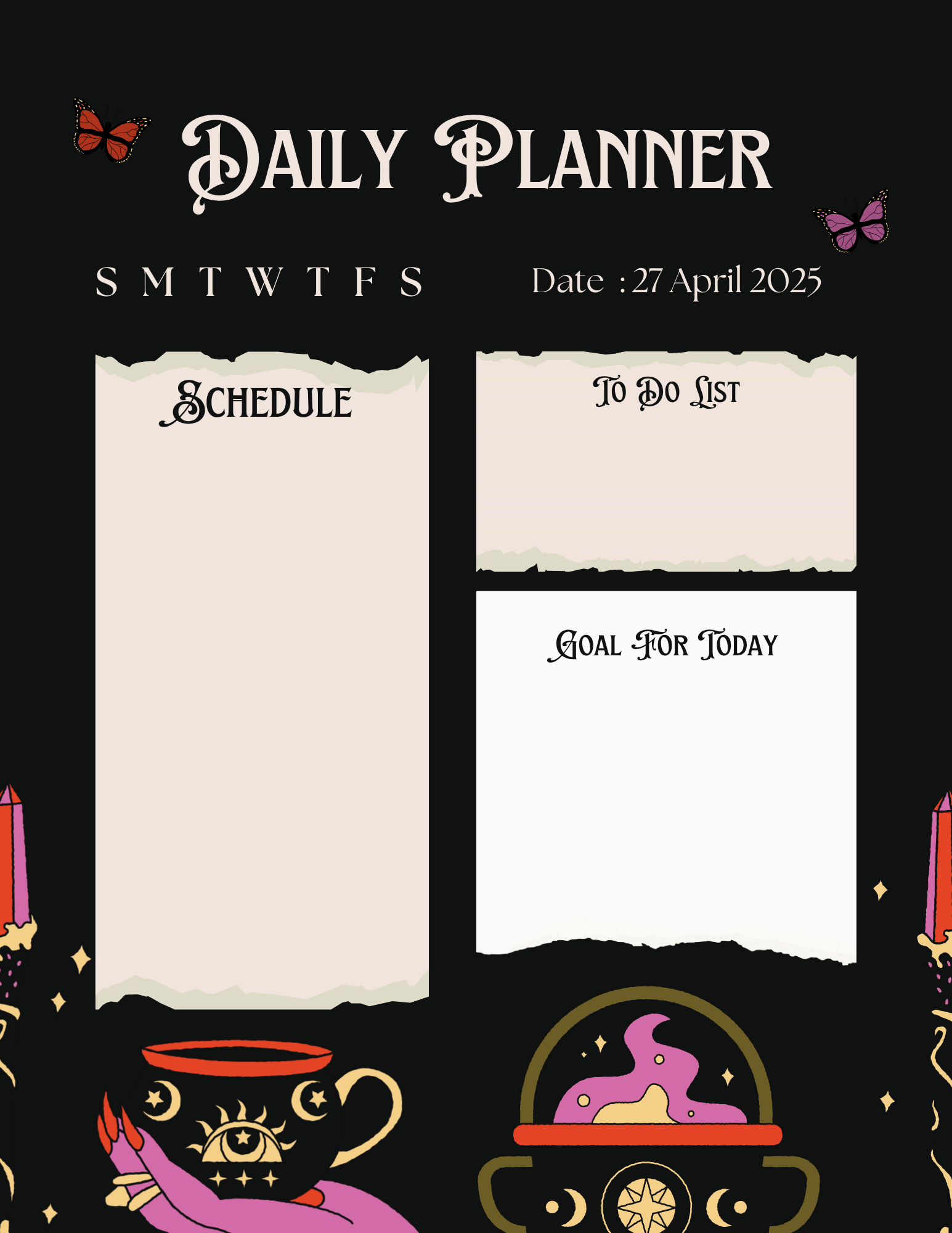 Midnight Daily Planner