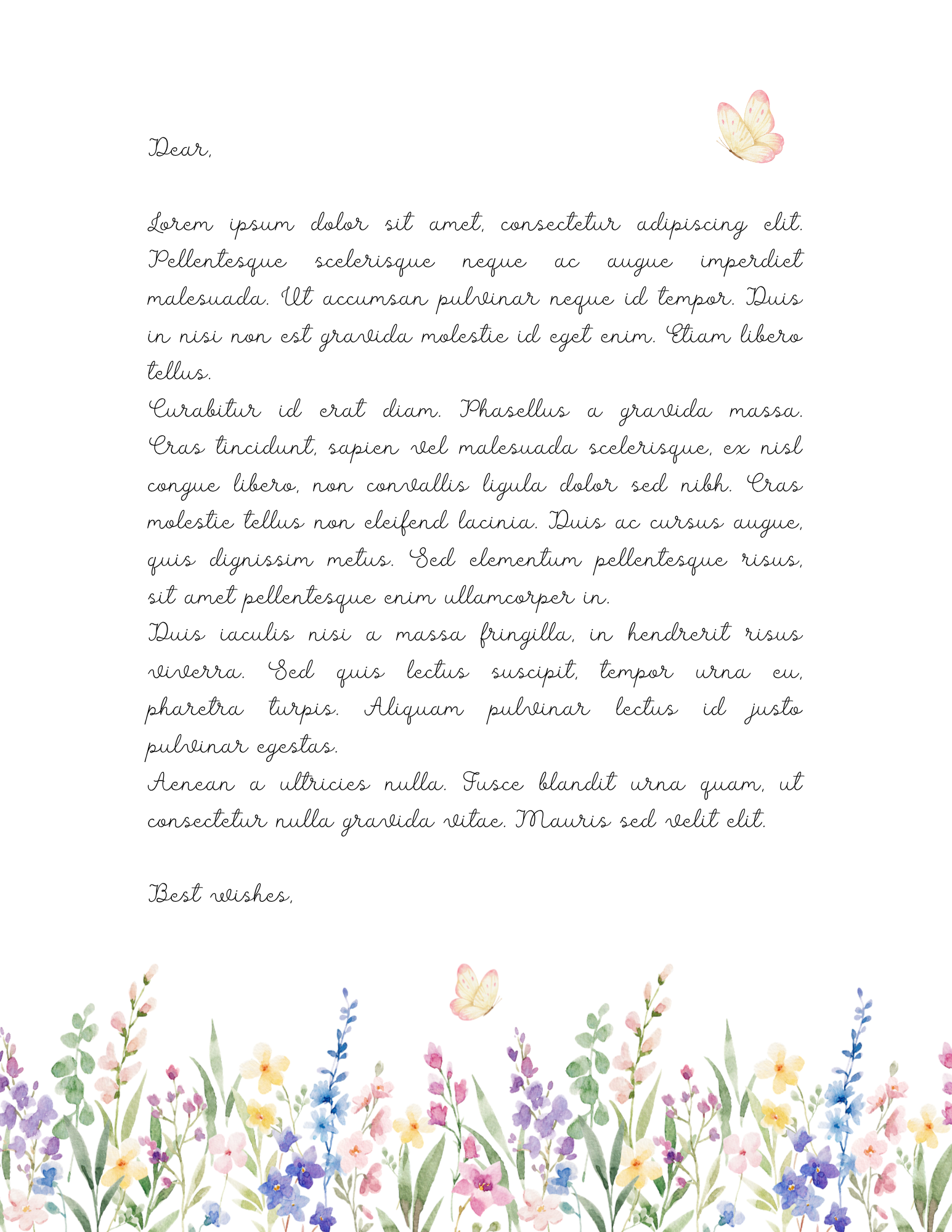 Wildflower Script Page
