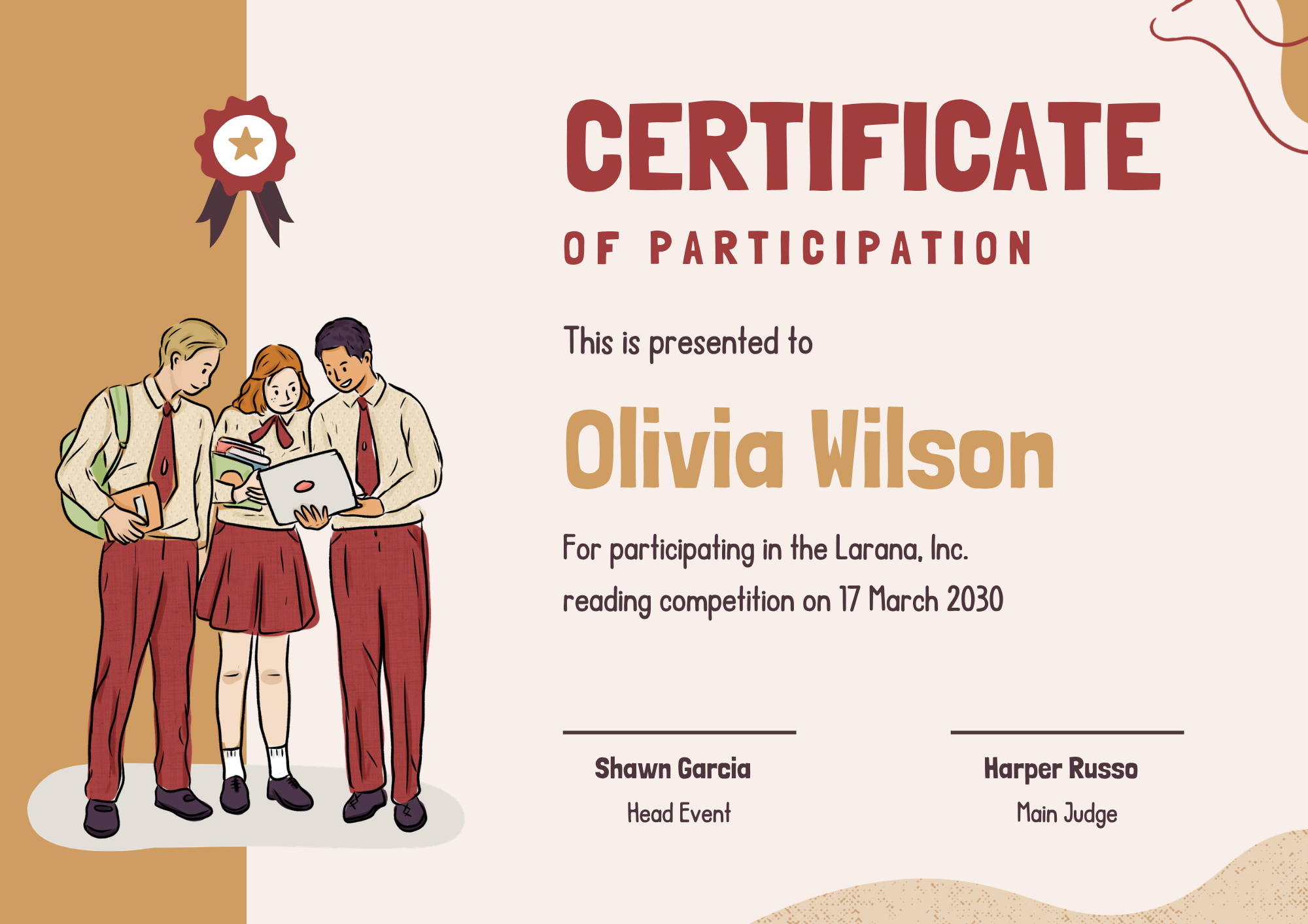 Reading Competition Certificate