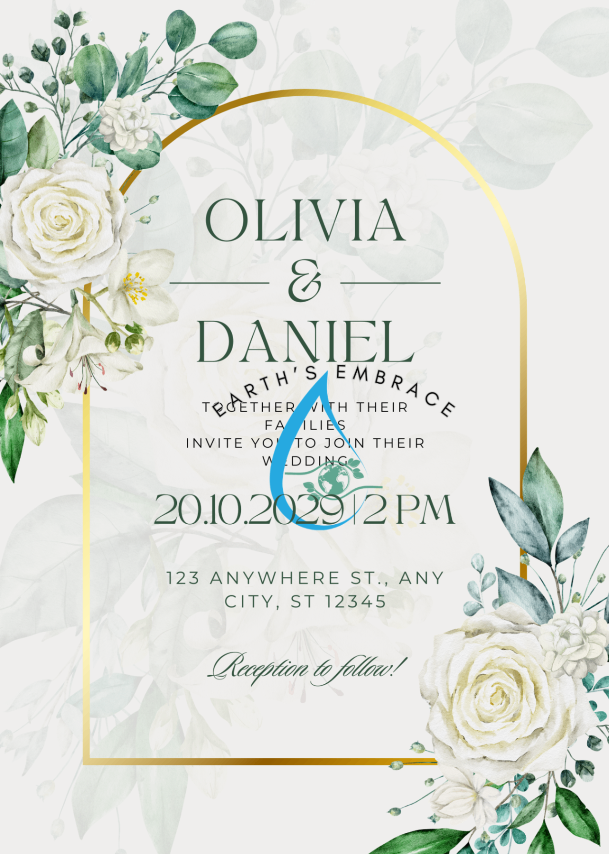 Modern Rose Invitation