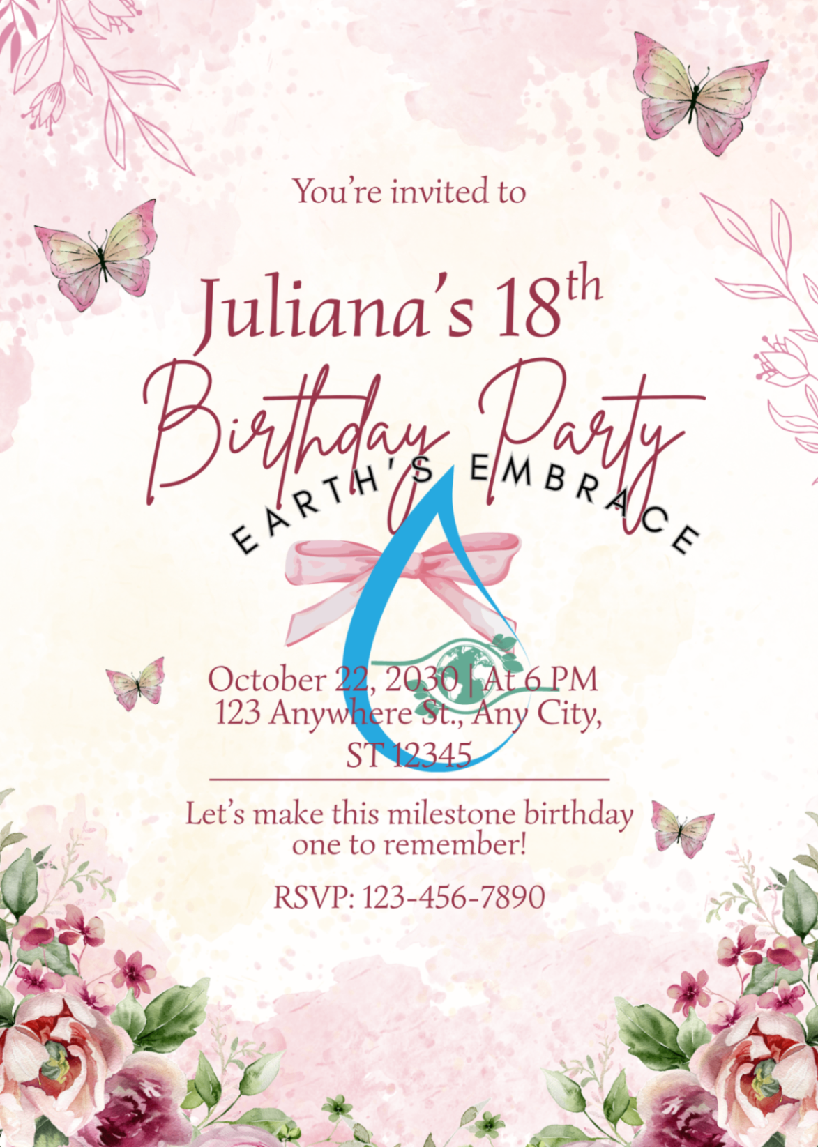 Floral Milestone Birthday