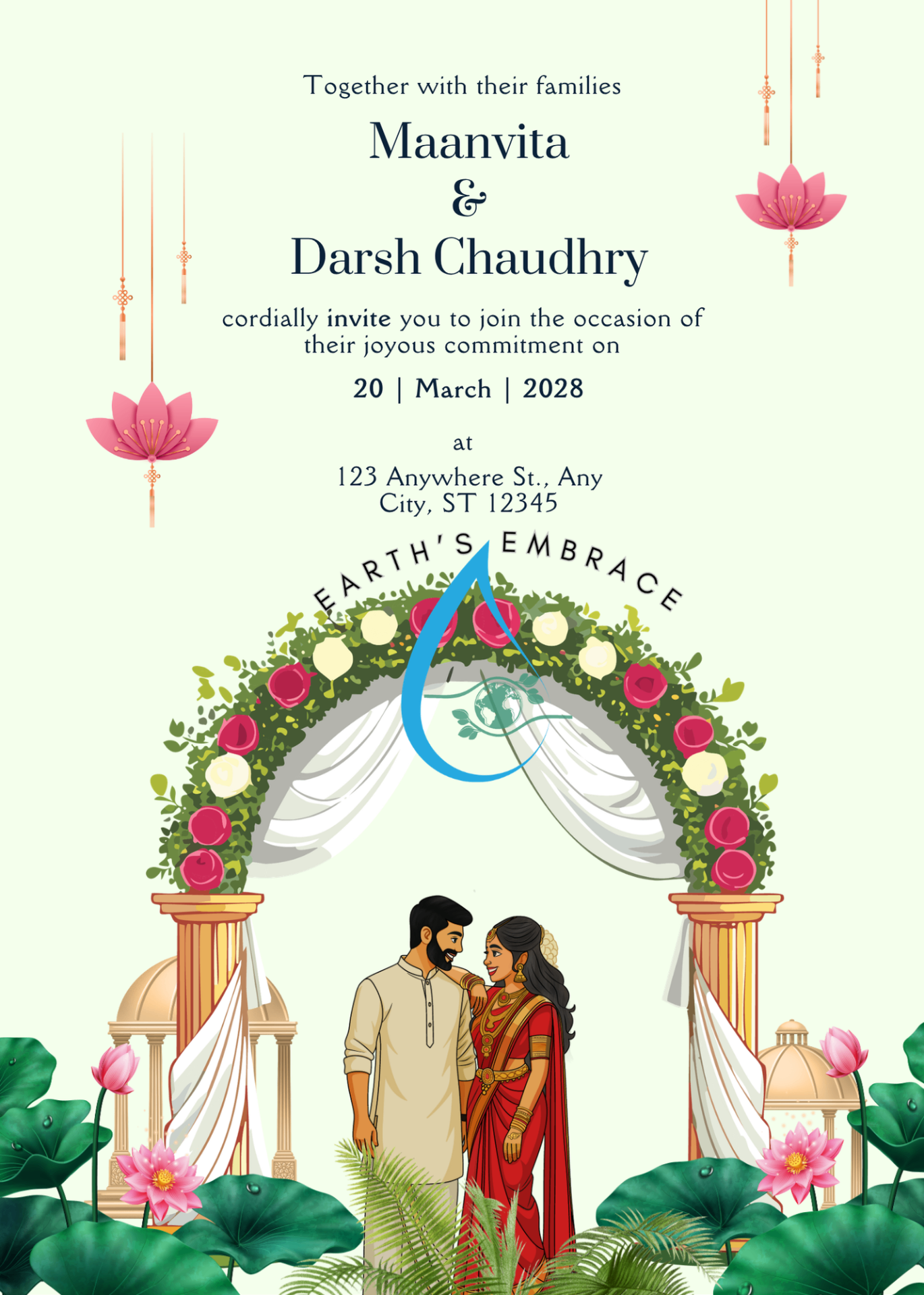 Lotus Arch Invitation